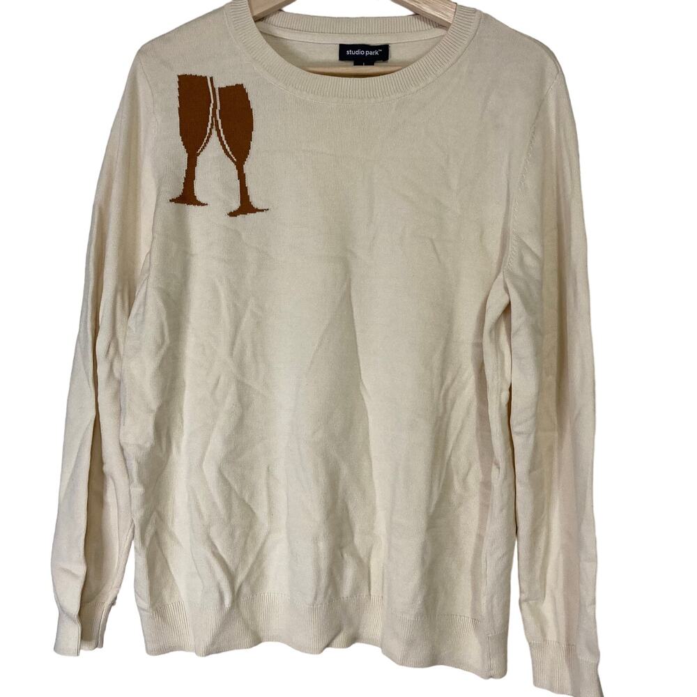 A625912 STUDIO PARK x Alberti Popaj Women's Icon Sweater Champagne L